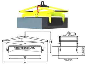 Захоплювачі для мармурових/гранітних плит (горизонтальні)